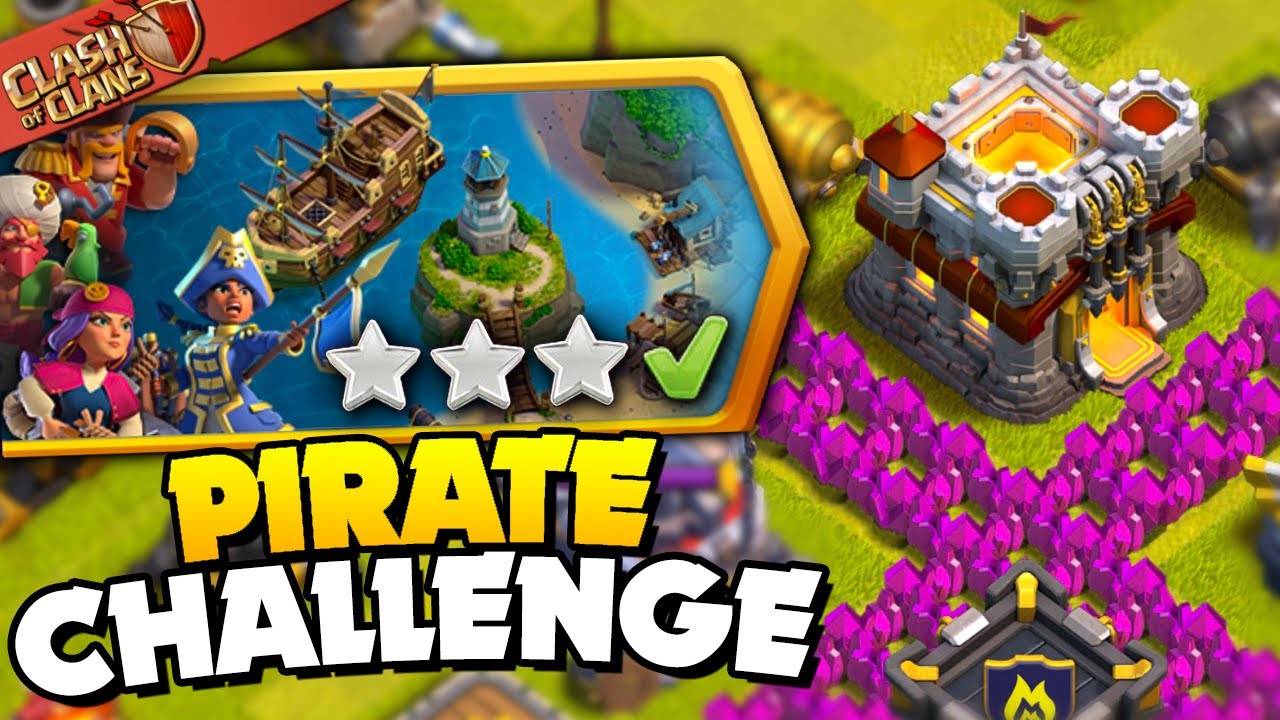 Easily 3 Star the Pirate Challenge (Clash of Clans) - YouTube