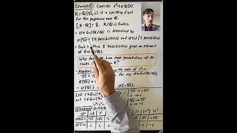 Examples of Galois Extensions: The Splitting Field of x^4-2 (Algebra 3: Lecture 18 Video 3)