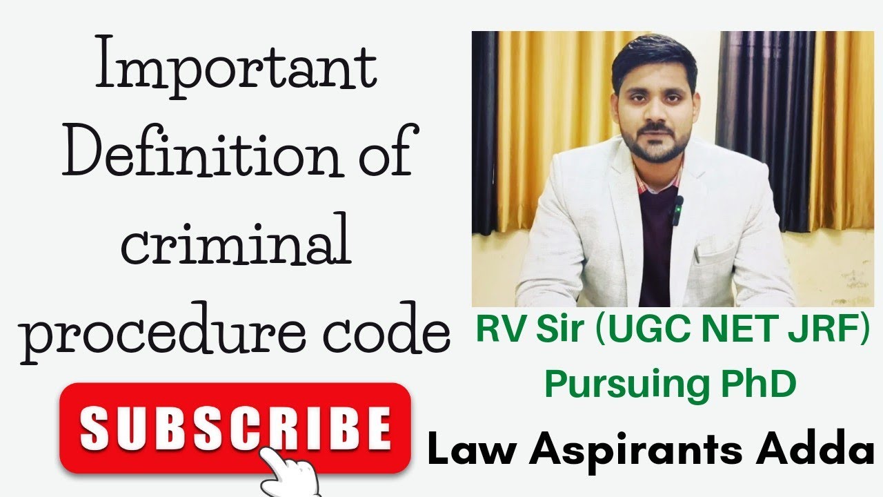 Important Definitions of Crpc(Section-2) Part 1 #legal #law #crpc - YouTube