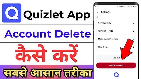 How To Delete Quizlet Account !