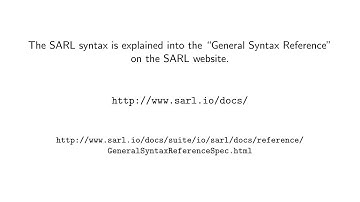 Slides on the SARL agent programming language