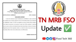 TN MRB FSO Exam Update | TN MRB FSO Exam date | PSTM Update