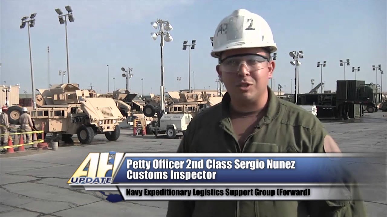 Navy Expeditionary Logistics Group Customs Inspectors Ensure Military Equipment Meets Requirements
