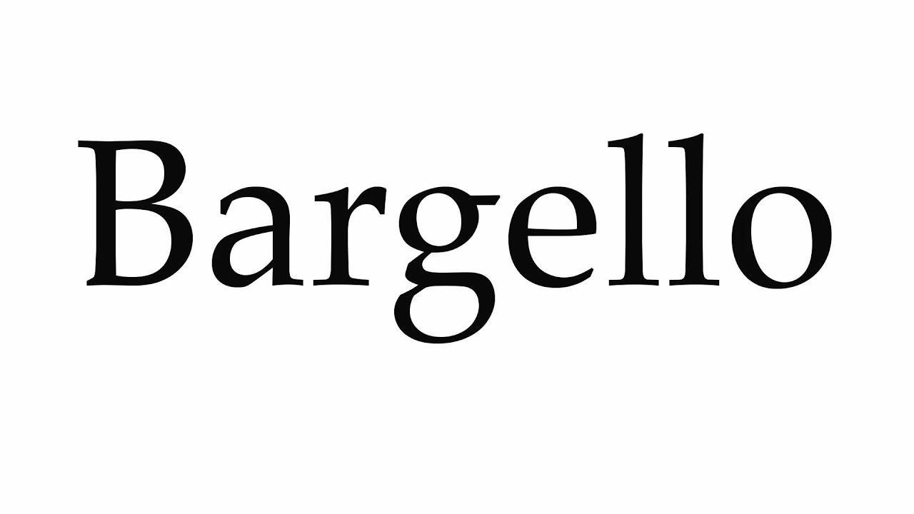 How to Pronounce Bargello - YouTube