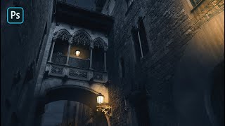 Turn Day to Night in Barcelona | Photoshop Speed Edit screenshot 5