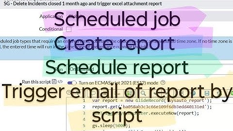 Day 12 Interview Prep | Scheduled Job | Using Script Scheduled Email of Report | Create report