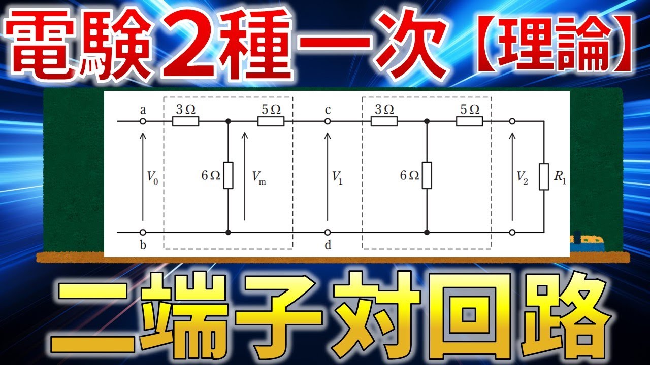 （先行配信版）【電験二種一次 理論 （令和5年 問3）】二端子対回路（過去問徹底解説） YouTube