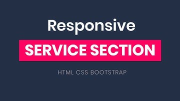 Responsive Our Service Section using HTML CSS and Bootstrap