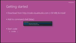 Visual Studio Code for JavaScript developers