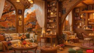 Soft November Jazz Music for Working, Good Mood 🍂 Happy Fall Morning at Cozy Coffee Shop Ambience screenshot 2