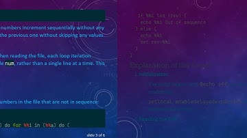 Verifying Number Sequences in a Text File Using Batch Script