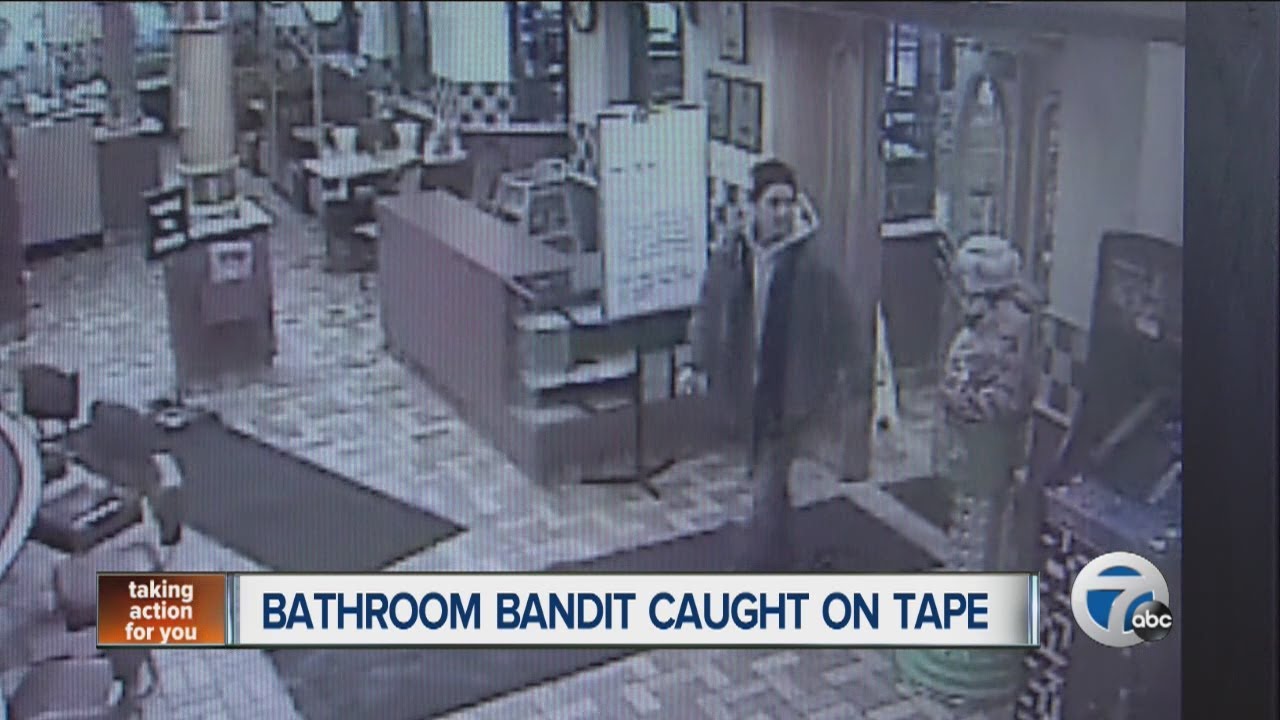 Bathroom bandit caught on tape YouTube