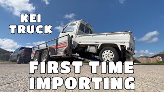 Picking up mini truck at the port