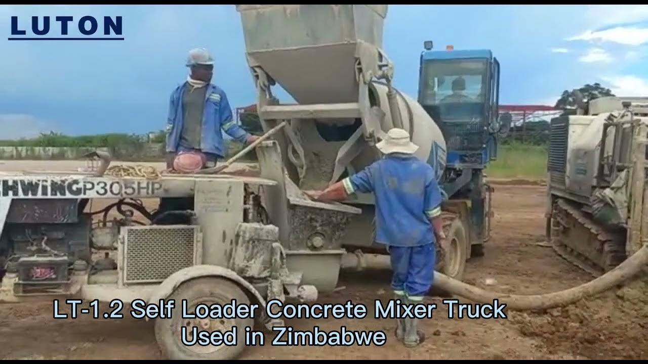 LT1 2m3 self loader concrete mixer in Zimbabwe YouTube