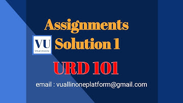 Urdu101 Assignment 1  || URD101 || #urdu101 #virtualuniversity #viral