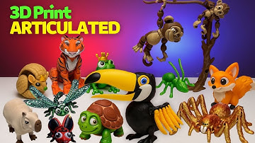 🌟 Amazing 3D Printing Timelapse of Articulated Animals and Insects on Bambu Lab A1, A1 mini and P1P