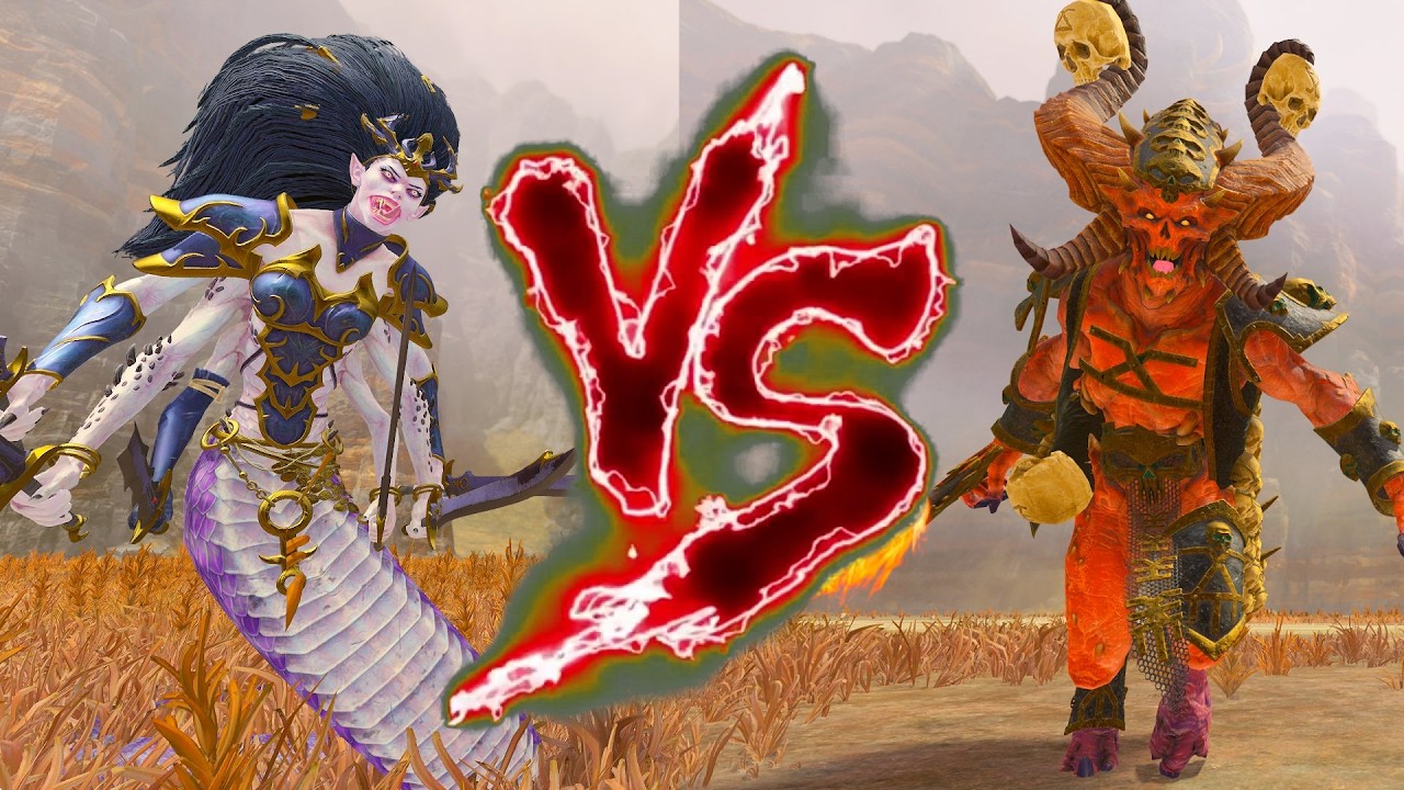 Dechala, the Denied One VS Skulltaker - Tides of Torment DLC | Total War Warhammer 3