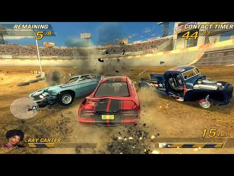 FlatOut 2 - Gameplay | Single Derby, Derby Bowl 3 | car: street class, Road King