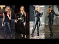 Incredible & glossy faux leather legging designs ideas 2022//skin tight leather pants#leather