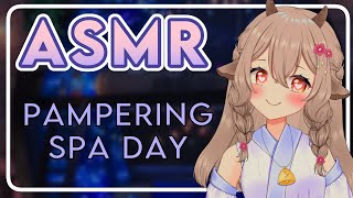 【 ASMR 】Spa Sleepover! Let's do our hair and nails together! ♡ Tingly & Relaxing Triggers ♡「Vtuber」