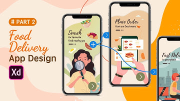 App UI design tutorial for beginners | Food Delivery App Prototype-Part 2 |Adobe XD