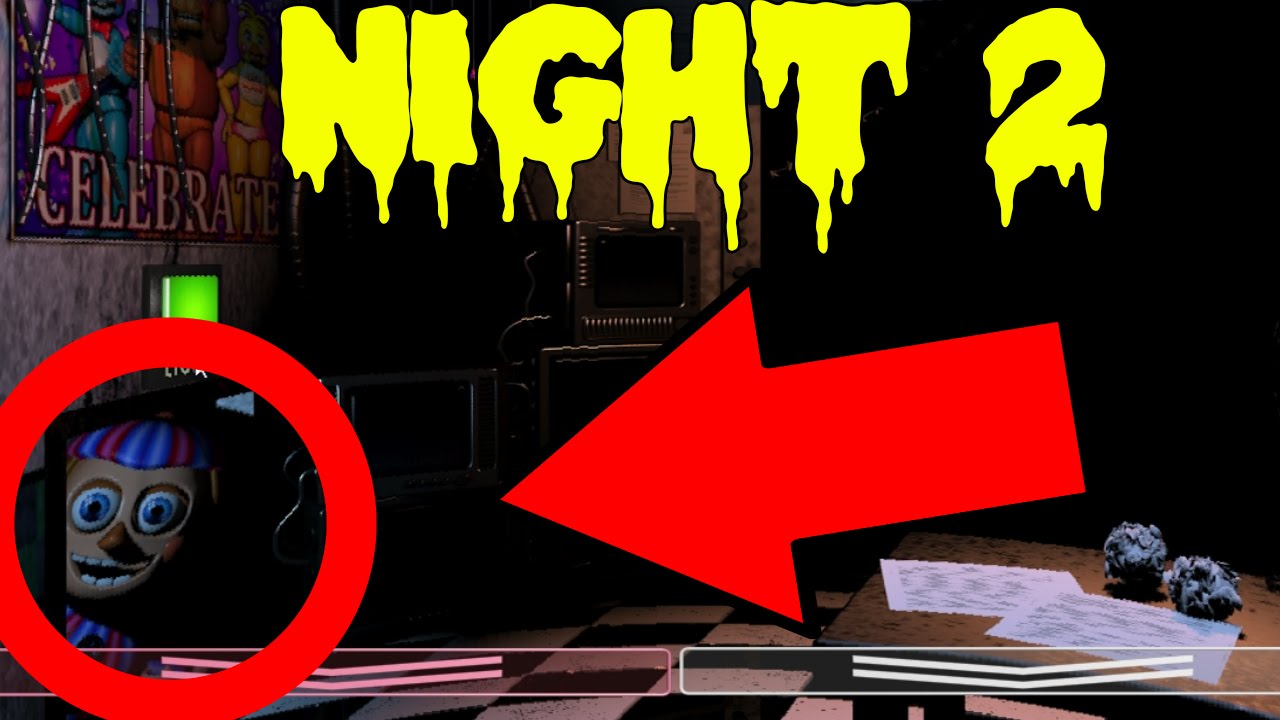 Five Nights at Freddy's 2: Gameplay Walkthrough Part 2 - NIGHT 2 - BALLOON  MAN ATTACKS! 