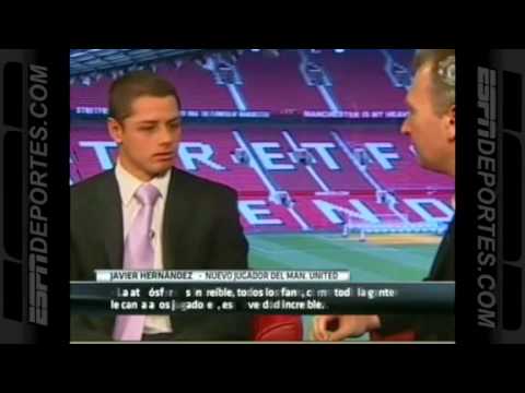 Chicharito en Old Trafford entrevista ingls y Jorg...