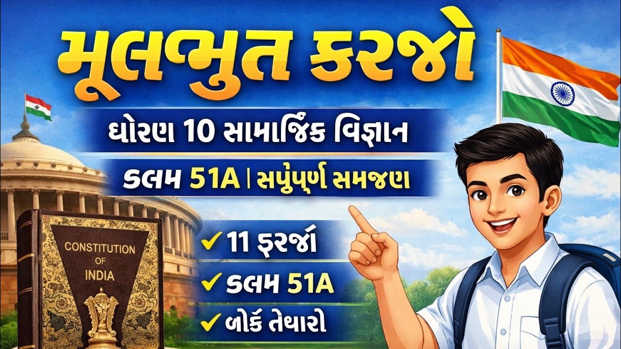 ભારતના નાગરિકોની મૂળભૂત ફરજો આર્ટિકલ 51 ( A)