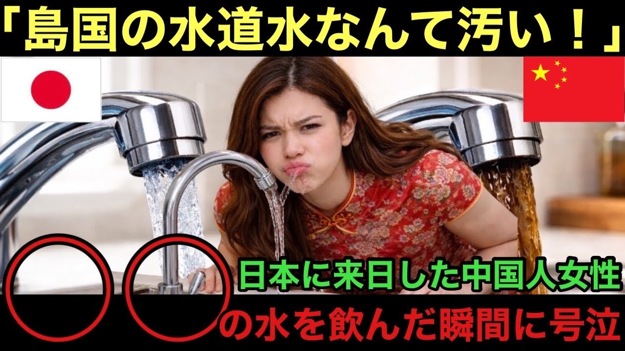 【海外の反応】「島国の水道水なんて汚いに決まってる！」渡航自粛を無視して来日した中国人女性が蛇口の水を飲んだ瞬間→号泣した理由