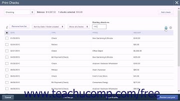 QuickBooks Online Plus 2015 Tutorial Printing Checks Intuit Training