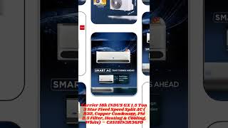 Carrier 18k INDUS GX 1.5 Ton 3 Star Fixed Speed Split AC ( R32, Copper Condenser, PM 2.5 Filter, ...