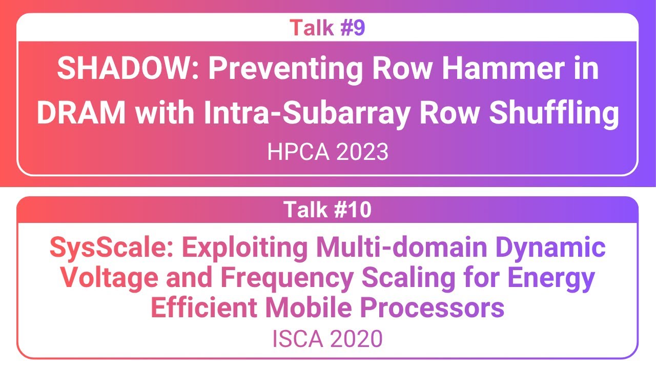Lecture 16 | Preventing Row Hammer (SHADOW) & DVFS (SysScale) | GSU | Prof. Mohammed Alser