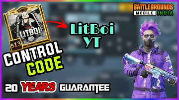 LitBoi YT CONTROL Code Sensitivity for BGMI 4 finger claw l Evil Daxter