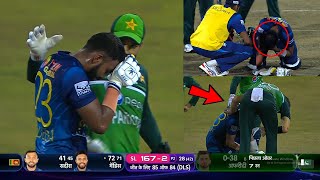 Watch Babar Rizwan heart winning gesture after kusal mendis broke his helmet of Shaheen bowling