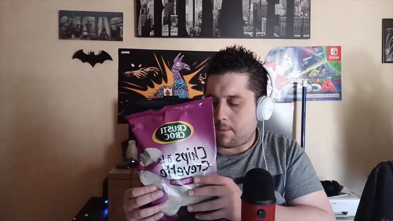 CHIPS AU CREVETTES DÉGUSTATION (ASMR FRANÇAIS)