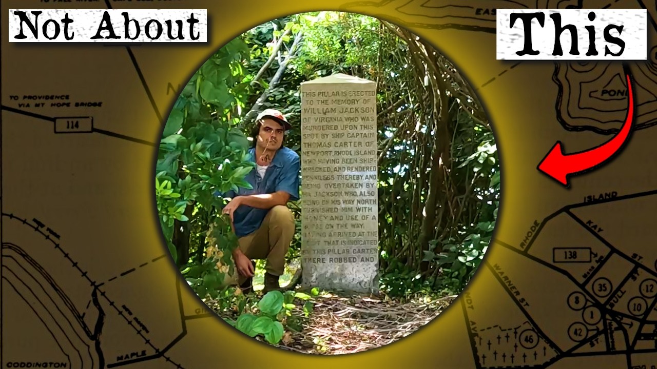 YouTube thumbnail for “A Video About Everything Except This Monument Hidden In The Bushes” by Dime Store Adventures
