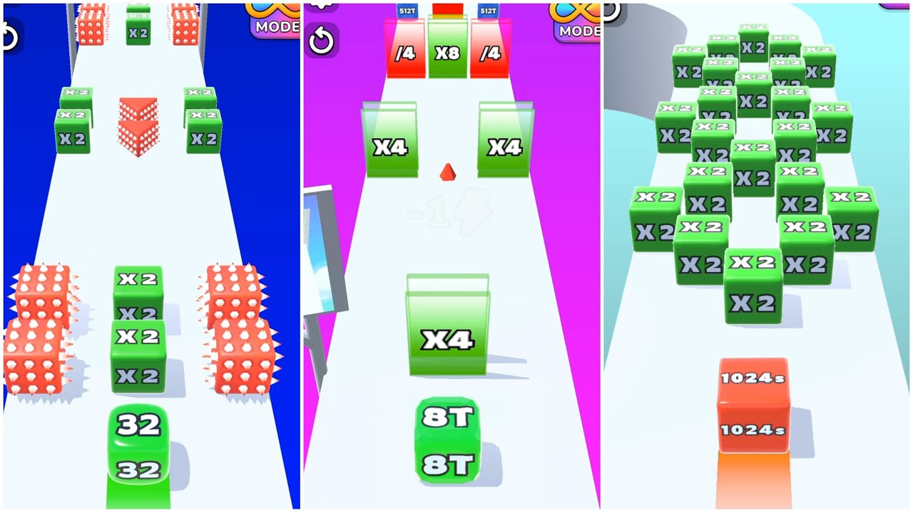 Jelly Run 2048 ASMR Gameplay | 2 to 2048u Satisfying Merge Run