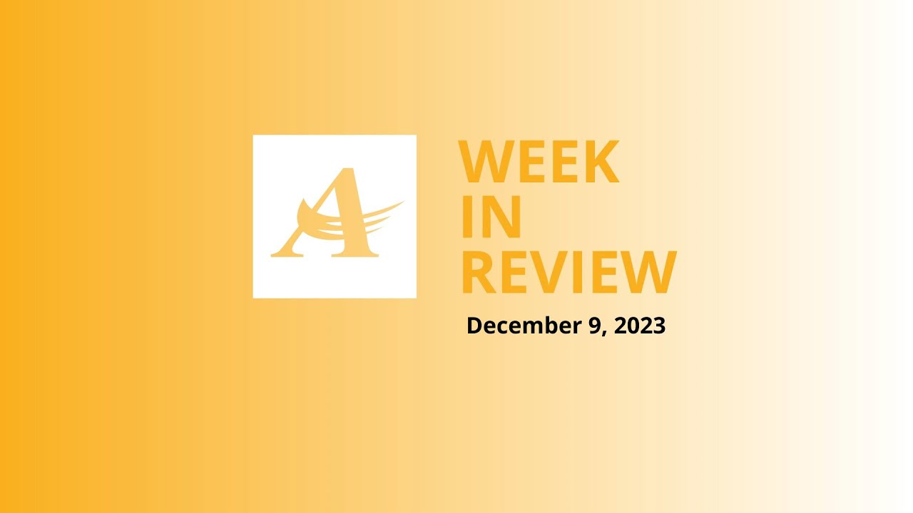 UA Institute: Week of December 9th