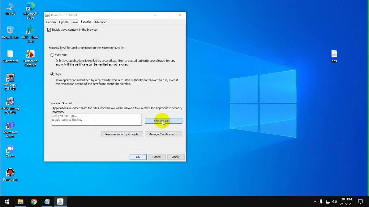 Kits PSX Trade Cast Error Application Blocked By Java YouTube