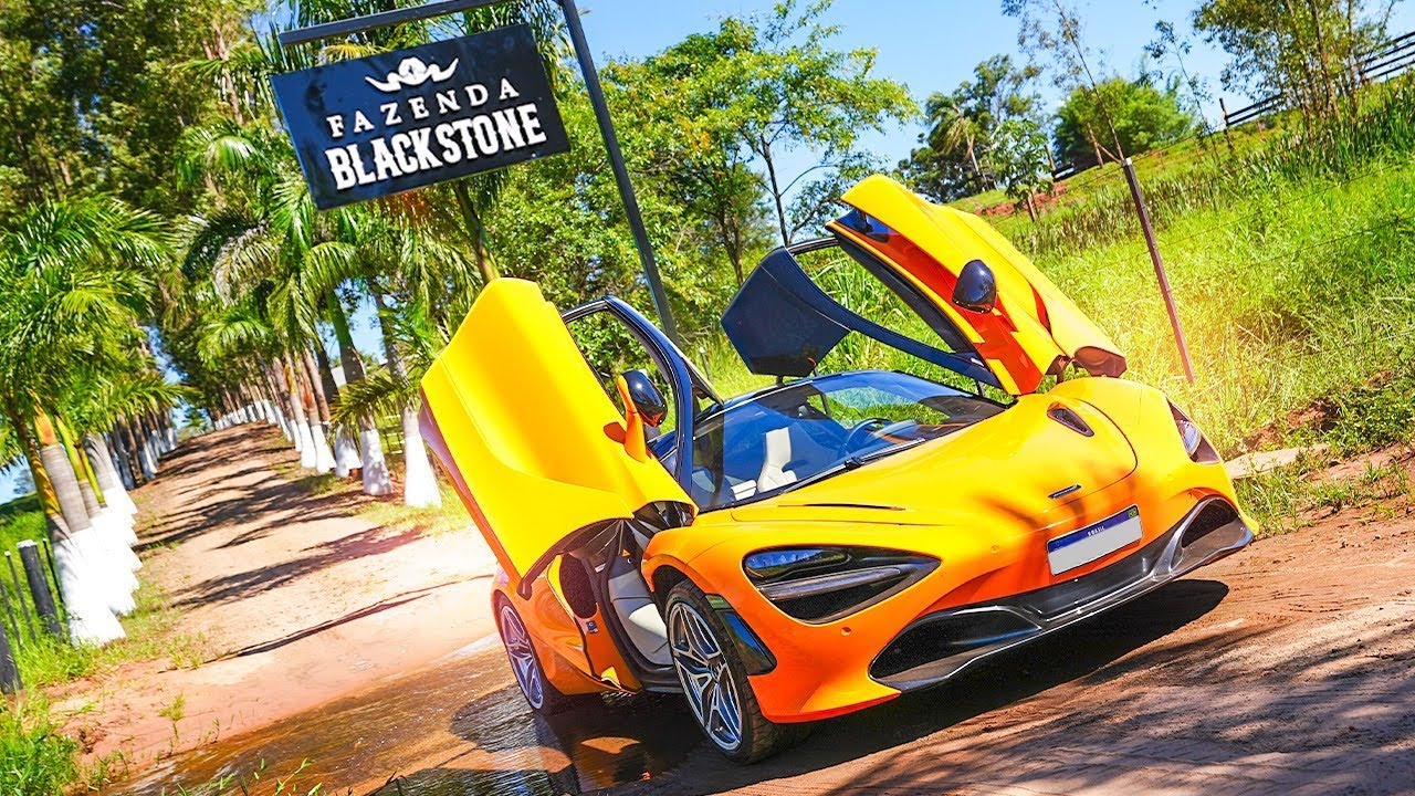 FUI PARA MINHA FAZENDA DE MCLAREN 720S!