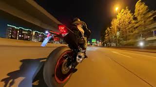 Night Ride around the Downtown Tacoma, Wa, on my Z900 #kawasaki #viralvideos #fyp #bikers #speed