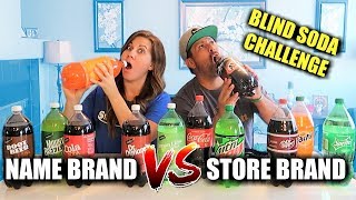 WHICH IS BEST? Name Brand vs Generic Store Brand Blind Soda Taste Test Challenge | Blind Taste Test