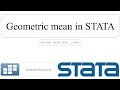 Geometric mean in STATA