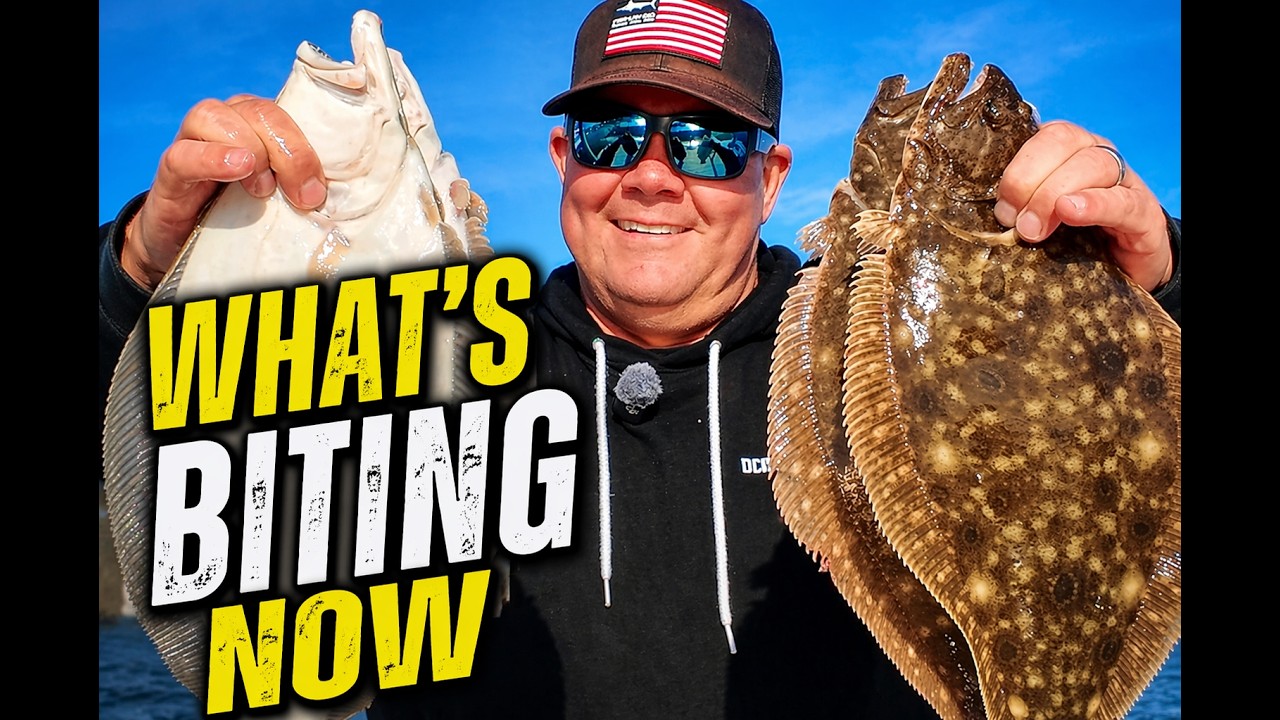 Flounder in the Cold and Wind - Ocean City MD Fishing