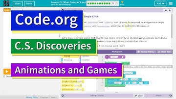 Other Forms of Input - Lesson 13.12 (13.11 in 2018) Code.org Tutorial with Answers