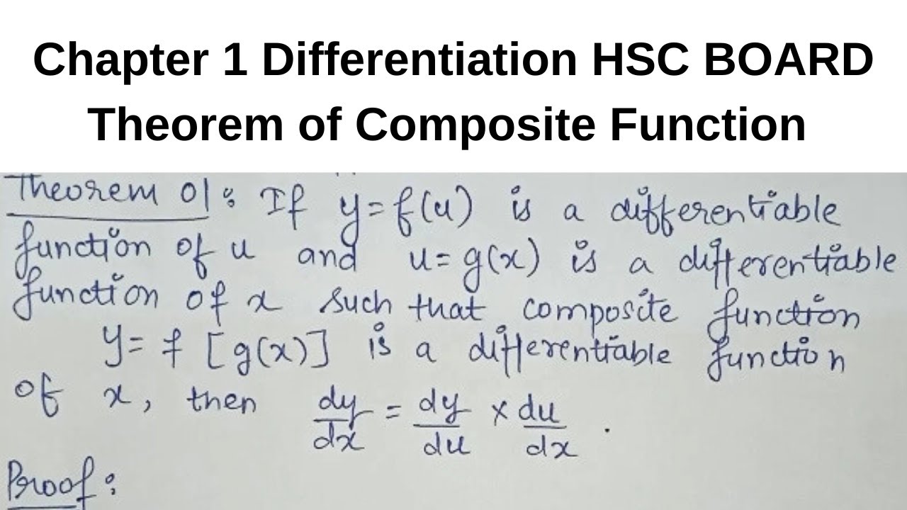 Differentiation -Theorem of Composite function- Maharashtra Class 12| Theorem of Differentiation HSC
