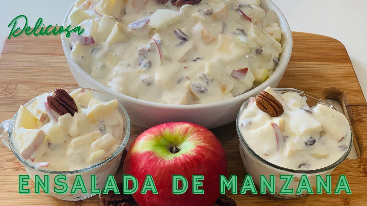 Ensalada de manzana cremosita | ensalada de navidad