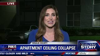 Apartment ceiling collapse