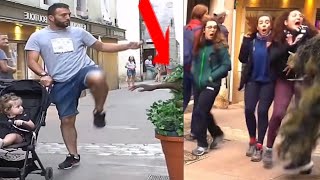 #bushman_scare in Perth city . funny reactions. lelucon statue prank / 9 fun pranks