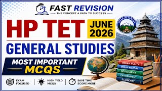 General Studies (GS) Most Important MCQs Fast Revision for HP TET June Exam 2026 || HP TET JUNE 2026